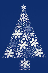 Image showing Abstract Snowflake Christmas Tree