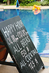 Image showing Happy hour sign