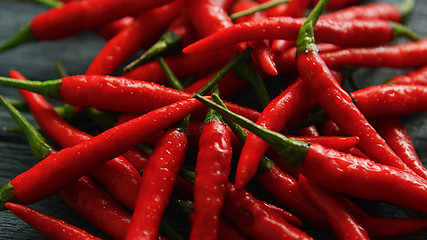 Image showing Red chili peppers in closeup