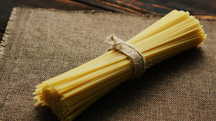 Image showing Bunch of raw spaghetti