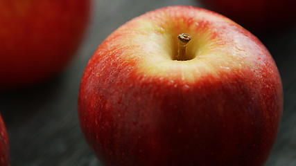 Image showing Closeup of ripe red apple