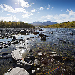 Image showing Abiskojokk. River in Abisko National Park, Sweden