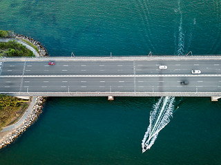 Image showing Aerial views Captain Cook Bridge Australia