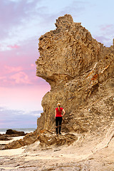 Image showing Standing under Queen Victoria Rock south coast NSW