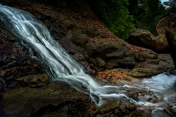 Image showing Fresh mountain stream flowing over rocks