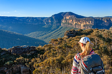 Image showing Scenic views to Mount Banks Blue Mountains Australia