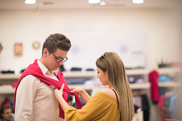 Image showing couple in  Clothing Store