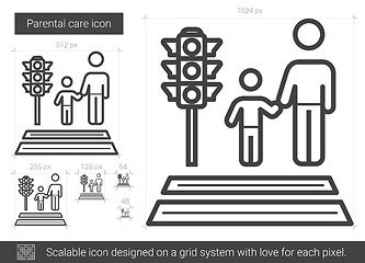 Image showing Parental care line icon.