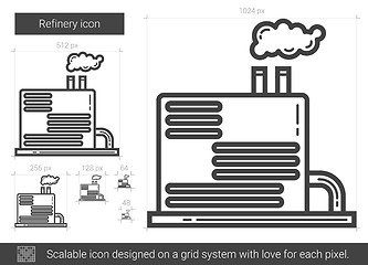 Image showing Refinery line icon.