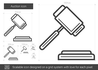 Image showing Auction line icon.