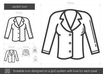 Image showing Jacket line icon.