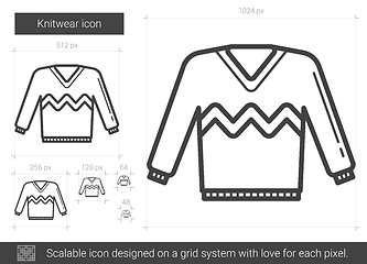 Image showing Knitwear line icon.