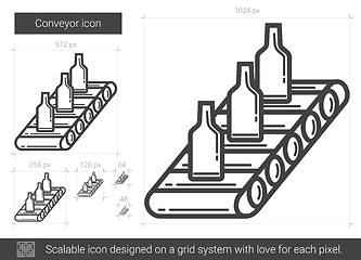 Image showing Conveyor line icon.