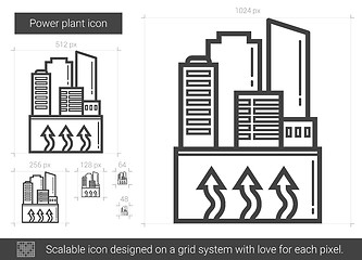 Image showing Power plant line icon.