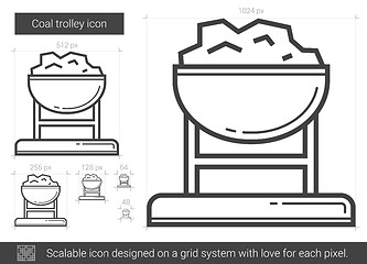 Image showing Coal trolley line icon.