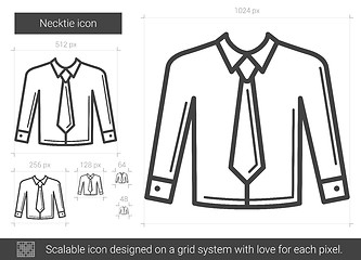 Image showing Necktie line icon.