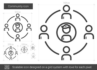 Image showing Community line icon.