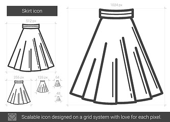 Image showing Skirt line icon.
