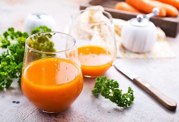 Image showing carrot juice