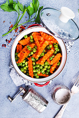 Image showing carrot with peas