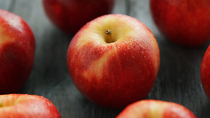 Image showing Ripe apples on table 