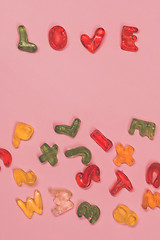 Image showing Love text from candies