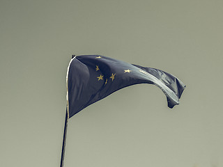 Image showing Vintage looking EU flag