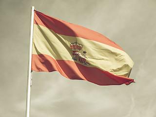 Image showing Vintage looking Flag of Spain