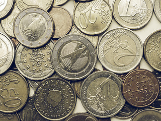 Image showing Vintage Euro coins