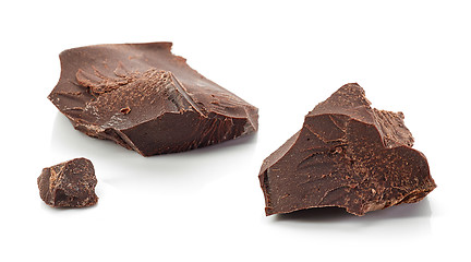 Image showing pieces of dark chocolate