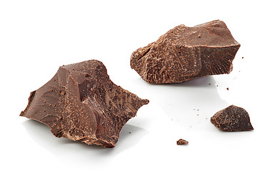 Image showing pieces of dark chocolate