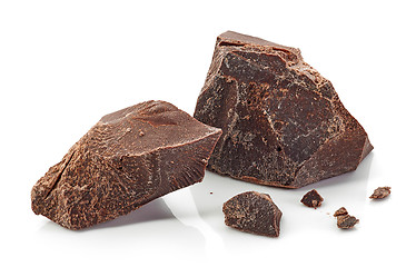 Image showing pieces of dark chocolate