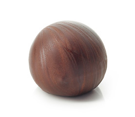 Image showing chocolate ball on a white background