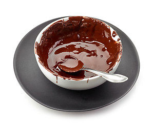Image showing bowl of melted chocolate