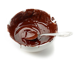 Image showing bowl of melted chocolate