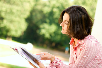 Image showing woman with book