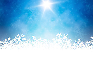 Image showing blue christmas season background