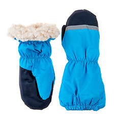 Image showing Children\'s autumn-winter mittens