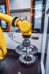 Image showing Robotic Arm modern industrial technology. Automated production c