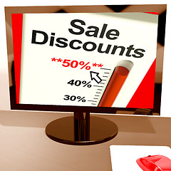 Image showing Fifty Percent Sale Discounts Showing Online Bargains