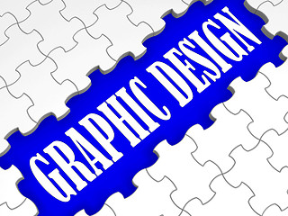 Image showing Graphic Design Puzzle Shows Digital Creativity