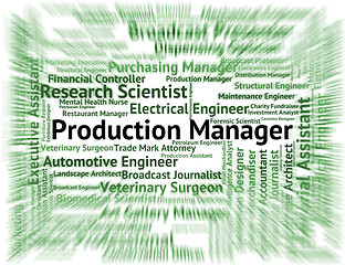 Image showing Production Manager Shows Occupations Employee And Supervisor