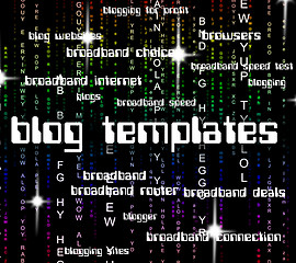 Image showing Blog Templates Represents Stencils Pattern And Website