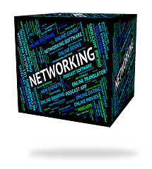 Image showing Networking Word Represents Online Computer And Connection