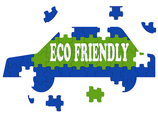 Image showing Eco Friendly Car Means Environmentally Clean Automobile