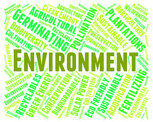 Image showing Environment Word Shows Earth Friendly And Eco-Friendly