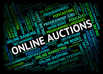 Image showing Online Auctions Means World Wide Web And Searching