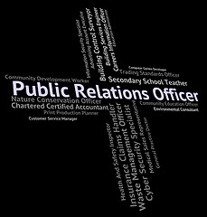 Image showing Public Relations Officer Represents Press Release And Career