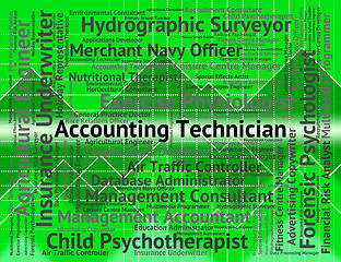 Image showing Accounting Technician Represents Balancing The Books And Account