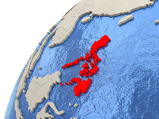 Image showing Philippines on globe